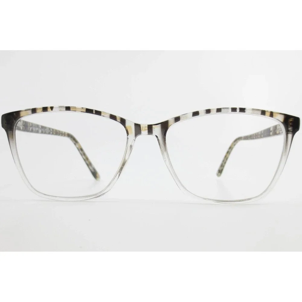 Warby Parker 20209 Brown Fade Eyeglass Frames 57-16-155 Striped Clear Rectangle
